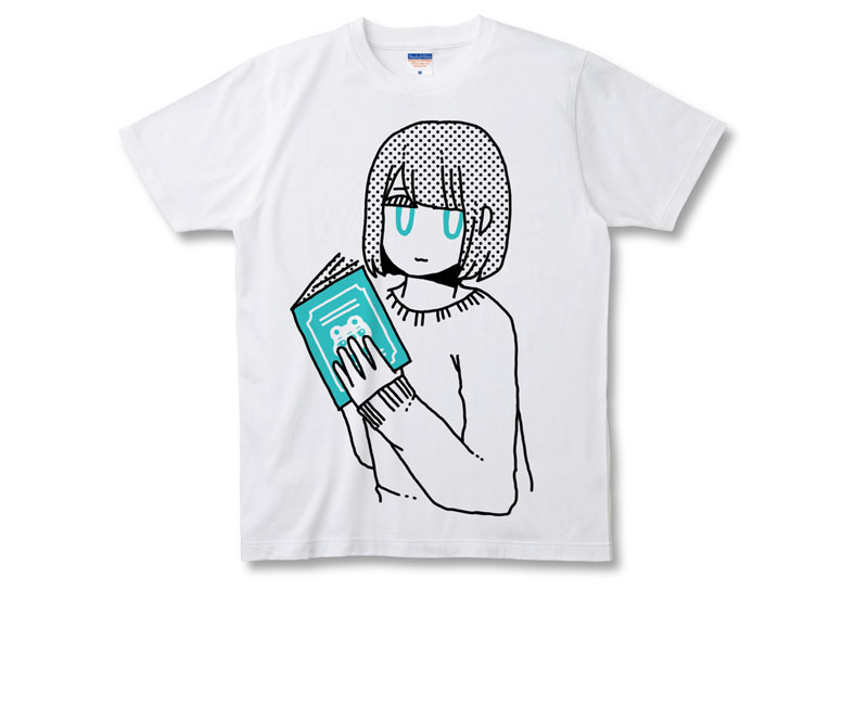 ガール・ブック・ガールTシャツ / ホワイトボディ